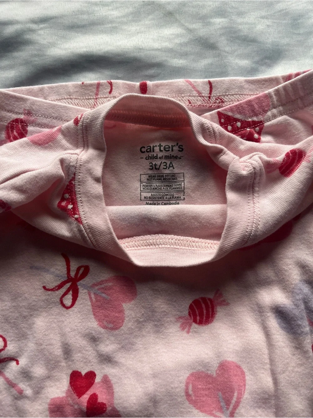 Carter's Pink Cupcake & Bow Long-Sleeve Pajama Set